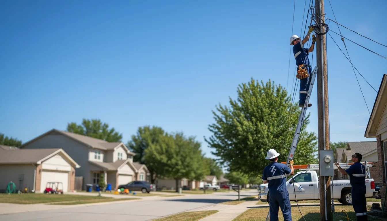 Residential electrician providing installation services in Tomball, TX